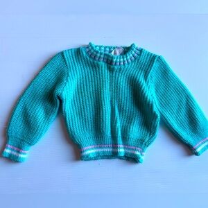 Vintage Anjou Tricot Knitted Baby Sweater 12 Months